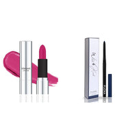 FLiCKA Tomato Bullet Matte Lipstick| Nontransfer Lipstick, Waterproof, Hydrating, Moisturizing, Upto 6Hrs, Shade 20, 4g Wild & Kind Twist Kajal Pen 05 Regal Blue Waterproof & Long Lasting 0.30gm