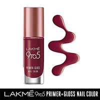 LAKMÉ 9 To 5 Primer + Glossy Finish Nail Colour & 9 To 5 Primer + Glossy Finish Nail Colour Combo, 6 Ml