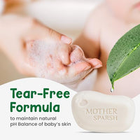 Mother Sparsh Plant Powered Natural Baby Soap - Pack of 2X75g | Hypoallergenic & Tear-Free Soap for Babies, Newborns
