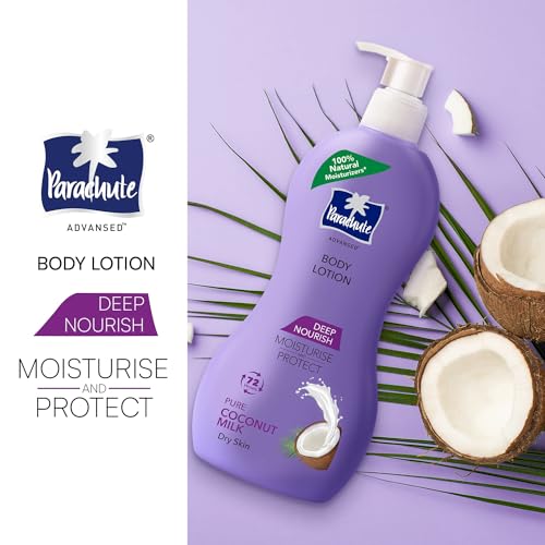 Parachute Advansed Deep Nourish Body Lotion for Women & Men, Dry Skin, 400ml | Pure Coconut Milk, 100% Natural, 72h Moisturisation