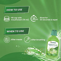 Himalaya Active Fresh Saunf Mouthwash 215ml -No Alcohol- Removes 99.9% Germs,12hr Germ Protection (Pack of 2)