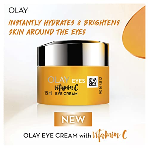 olay eye cream | Reduces Dark Circle, Wrinkles and Puffiness | With Peptides and Niacinamide | Normal, Oily, Dry & Combination Skin l Paraben & Sulphate free | 15ml (Vitamin c)