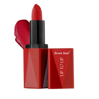Seven Seas Lip To Lip Matte Full Coverage Long Lasting Lipstick | Smooth Application | Transferproof & Smudge Proof | Highly Pigemented Lipstick for Women (Matte Red)