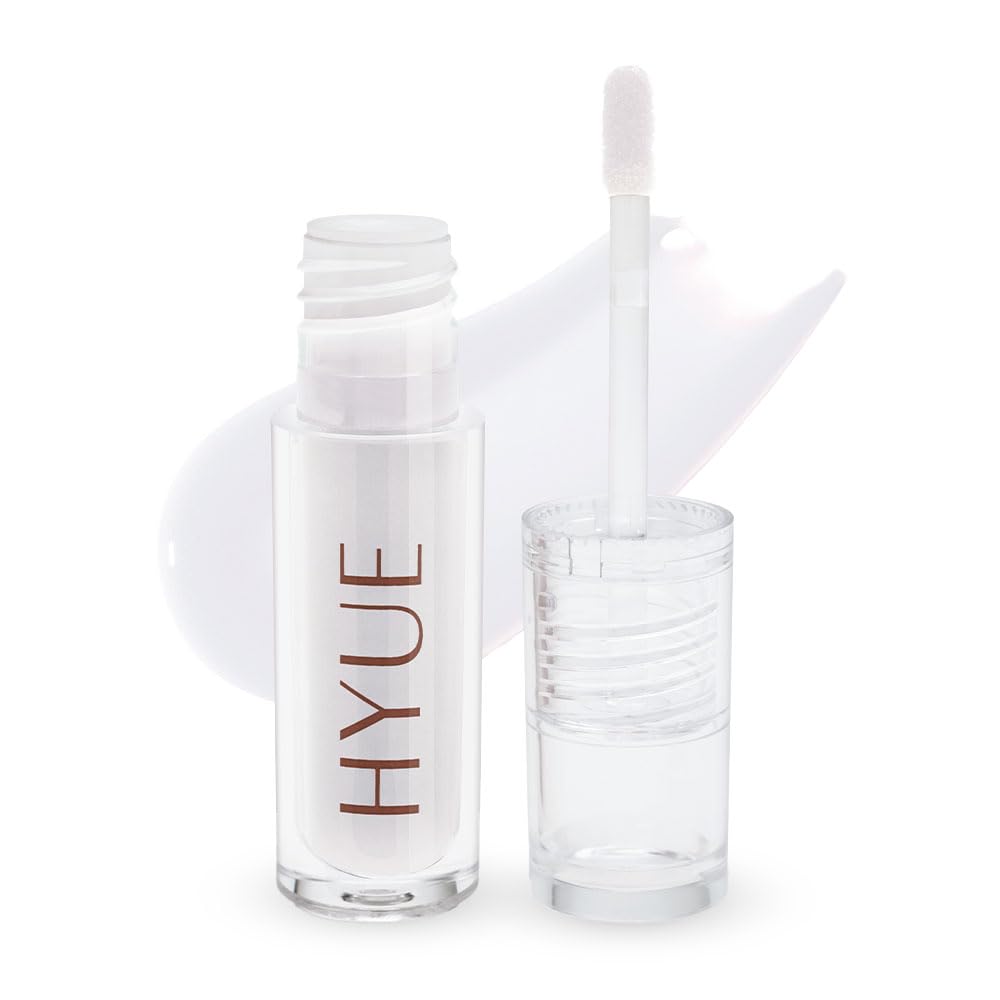 HYUE HydraPlump™ Lip Plumper | 4 ml | Long-term Plumping Effect & Hydration | Non-sticky Formula with Cooling Ice Cube sensation | Jojoba Oil, Vit E & Pomegranate Extract | Flat-tip Applicator