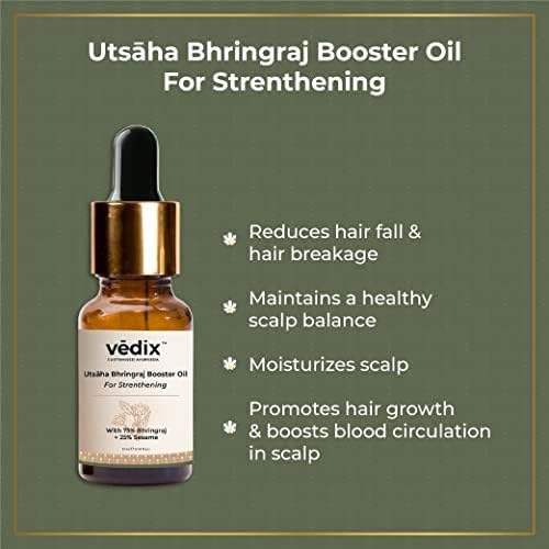 Vedix Bhringadi Hair Fall Kit - Customized Ayurvedic Care With Booster Oil, Shampoo, Conditioner, and Mask - Gift Pack of 4 (310 ml)