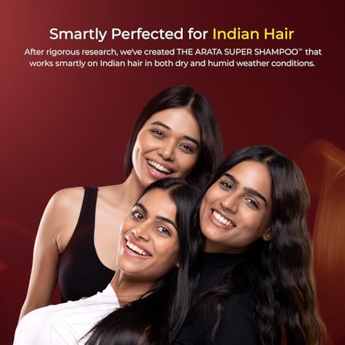 Arata 6-in-1 Super Shampoo | Prevents Hair loss | Restores pH Balance | Boosts Hair Thickness | Reduces Breakage | Fights Microbial Infections | Adds Shine | Shampoo For Women & Men | 300ml