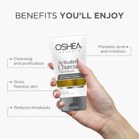 Oshea Herbals Activated Charcoal Facewash For Men and Women | Removes Black Heads & Uneven Skin Tone with Activated Charcoal & Licorice Extracts | Paraben, Silicon & Mineral Oil Free (Pack of 2)