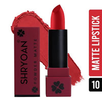 Shryoan Powder Matte Lipstick with Moisturizing and Hydrating Formula | For Every Day Use (3.2g) (Shade-10, Shade-10)