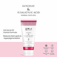 Globus Naturals Glycolic & 1% Salicylic Acid Anti-Acne Face Care Combo - Set of 4 Wash, Cream, Gel & Scrub