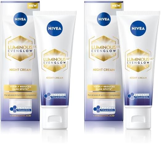 NIVEA Luminous Even Glow Night Cream 40ml (Pack of 2)