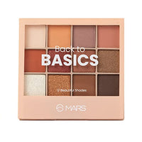 MARS 12 Shades Back to Basics Eyeshadow Palette with Free Applicator | Matte | Shimmer (14.4 gm) (Shade-02) Matte Box Set of 3 Lipsticks for Women (3x3.2 gm) (04-Brown)