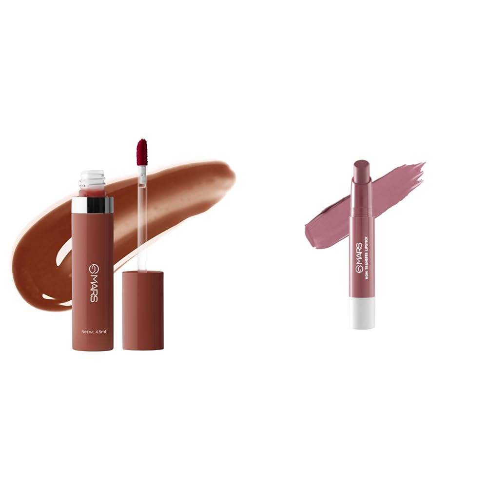 MARS Drip Lip Mist for Women (4.5 ml) (06-Cocoa Drip) Matte Super Stay Lipstick | Up to 12 Hours Long Lasting | Smudge Proof and Waterproof Lipstick for Women (2.6 gm) (06-SMITTEN)