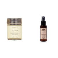 Kama Ayurveda Suvarna Haldi Chandan Brightening Face Pack and Pure Rose Water