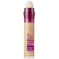 Maybelline New York Full Radiant Finish Liquid Instant Age Rewind Eraser, Multi Use Concealer, Sand, 6 ml with FREE Foundation Oval Brush