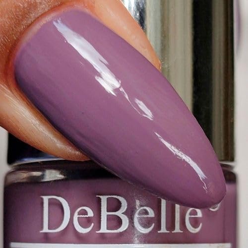 DeBelle Gel Nail Polish Mauve Orchid (Dark Mauve ), 8ml | Non UV - Gel Finish | Seaweed Enriched Formula | Long Lasting Paint| Cruelty & Toxic Free |