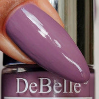 DeBelle Gel Nail Polish Mauve Orchid (Dark Mauve ), 8ml | Non UV - Gel Finish | Seaweed Enriched Formula | Long Lasting Paint| Cruelty & Toxic Free |