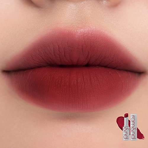 Rom&nd Zero Matte Lipstick - Lightweight, Velvety Matte, Buildable, Long-Lasting, Non-Drying - 20 Red Dive, 3g