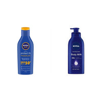NIVEA Sun Lotion, SPF 50 125 ml & NIVEA Body Lotion for Very Dry Skin, Nourishing Body Milk600 ml