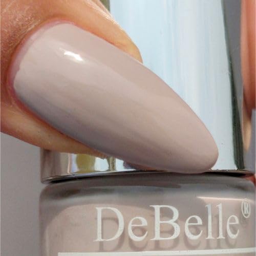 DeBelle Gel Nail Polish Porcelain Isabela (Porcelain Beige Nail Paint)|Non UV - Gel Finish |Chip Resistant | Seaweed Enriched Formula| Long Lasting|Cruelty and Toxic Free| 8ml