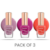 Seven Seas Easy Gel Nail Polish | Quick Dry Gel Nail Polish, Pack of 3 (Combo-07, 30ml)