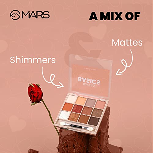 MARS Matte Super Stay Lipstick Lipstick for Women (2.6 gm) (13-DESTINY) 12 Shades Back to Basics Eyeshadow Palette with Free Applicator (14.4 gm) (Shade-02)