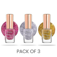 Seven Seas Easy Gel Nail Polish | Quick Dry Gel Nail Polish, Pack of 3 (Combo-14, 30ml)