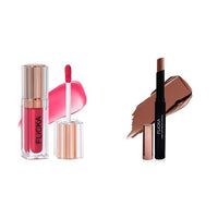 FLiCKA Shimmery Affair Lip Gloss 6 Gin Baby Pink 5ml High Drama Creamy Matte Lipstick| Nontransfer HD Lipstick, Waterproof, Hydrating, Moisturizing, Upto 16Hrs, 06 jealous, 3.2