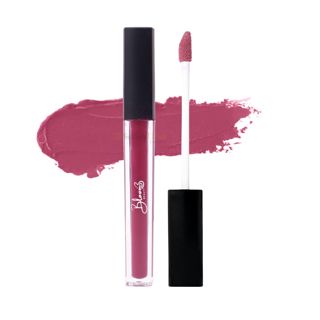 Bloom Beauty Liquid Lipstick, Velvet Matte Finish, Lightweight & Hydrating | Long-Lasting Wear, Wild Berry