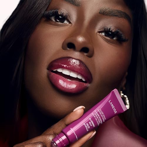 Laneige Glaze Craze Tinted Lip Serum | Plumping, Nourishing Hydration with Polypeptide and Ceramides | Lip Balm for Dry & Chapped Lips |Ultra Glamorous Shiny Lips | Blueberry Jelly (Vibrant Plum)-12g