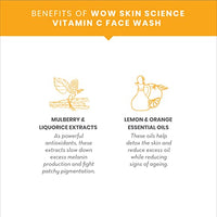 WOW Skin Science Brightening Vitamin C Face Wash | All Skin Types | Glowing Bright Skin | Refreshing | Paraben & Sulphates Free | Face Wash for Women & Men | 100 ml (Pack of 2)