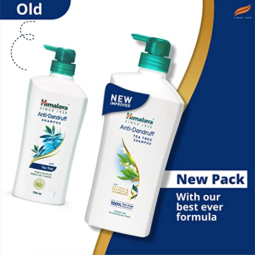 Himalaya Anti-Dandruff Tea Tree Shampoo, Removes up to 100% Dandruff, Soothes Scalp & Nourishes Hair, with Tea Tree oil and Aloe Vera, for men and women, 650ml
