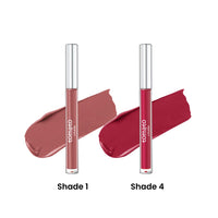 FLiCKA Tomato Liquid Matte Lipstick Transfer Proof, Smudge Proof, Non-Sticky, Creamy Lightweight, Shade 1 & Shade 4 Combo