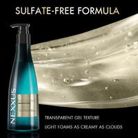 Nexxus Promend Moisture Collagenizing Shampoo For Dry Hair 250 ml | 2.3 X Smoother | 57% Less Frizz | Luxury White Rose Fragrance Profile
