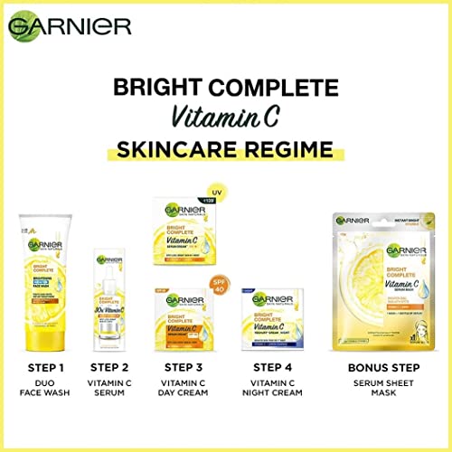 Garnier Bright Complete BRIGHTENING DUO ACTION Face Wash, 100g