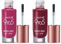 LAKMÉ 9 To 5 Primer + Glossy Finish Nail Colour & 9 To 5 Primer + Glossy Finish Nail Colour Combo, 6 Ml