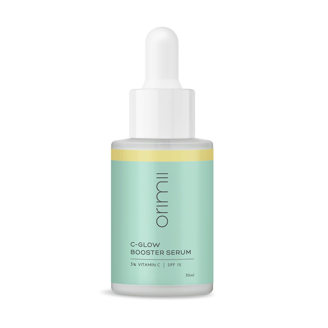 Orimii C-Glow Booster Serum - 3% Vitamin C - SPF 15 - Pregnancy-Safe Brightening & Hydrating Face Serum with Elderberry & Tahitian Gardenia for Even Skin Tone & Daily Sun Protection - 30ml