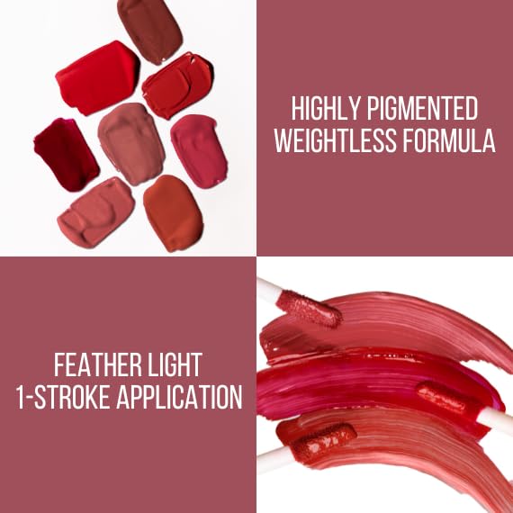 MyHues Lip Comfort Matte Liquid Lipstick Dusty Pink (Rose-Gulla) - 5ml, Non-Drying Matte Finish | Transferproof Lipstick