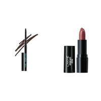 Lakmé Eyeconic Matte Kajal Pencil, Classic Brown, 0.35G,Lakmé Forever Matte Lipstick, Made With French Rose Oil Extracts, Nude Toast, 4.5G
