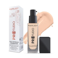 MARY JO K Full Coverage Foundation 03 – Buildable, Long-Wear & Natural Finish – Suitable for All Skin Types – Matte Cream Foundation with Pump – 30ml