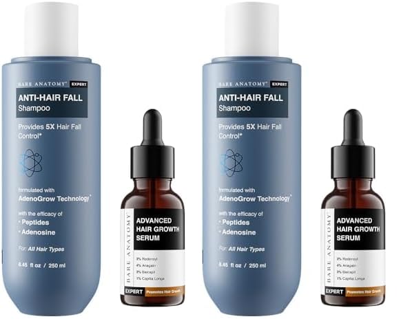 Bare Anatomy Anti Hair Fall Shampoo|5x Hair Fall Control & Growth 250ml | Advanced Hair Growth Serum | 3% Redensyl + 4% Anagain + 3% Baicapil + 1% Capilia Longa | Hair fall control serum | 30mL