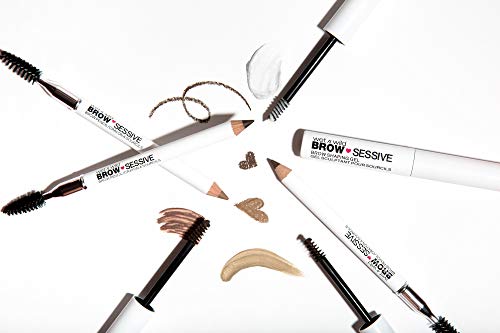 wet n wild Brow-Sessive Brow Pencil 9g- Dark Brown, Dual-Ended Eyebrow Pencil with Spoolie Brush for Thin and Thick Eyebrows, Natural Look Formula, Buildable Color Definition
