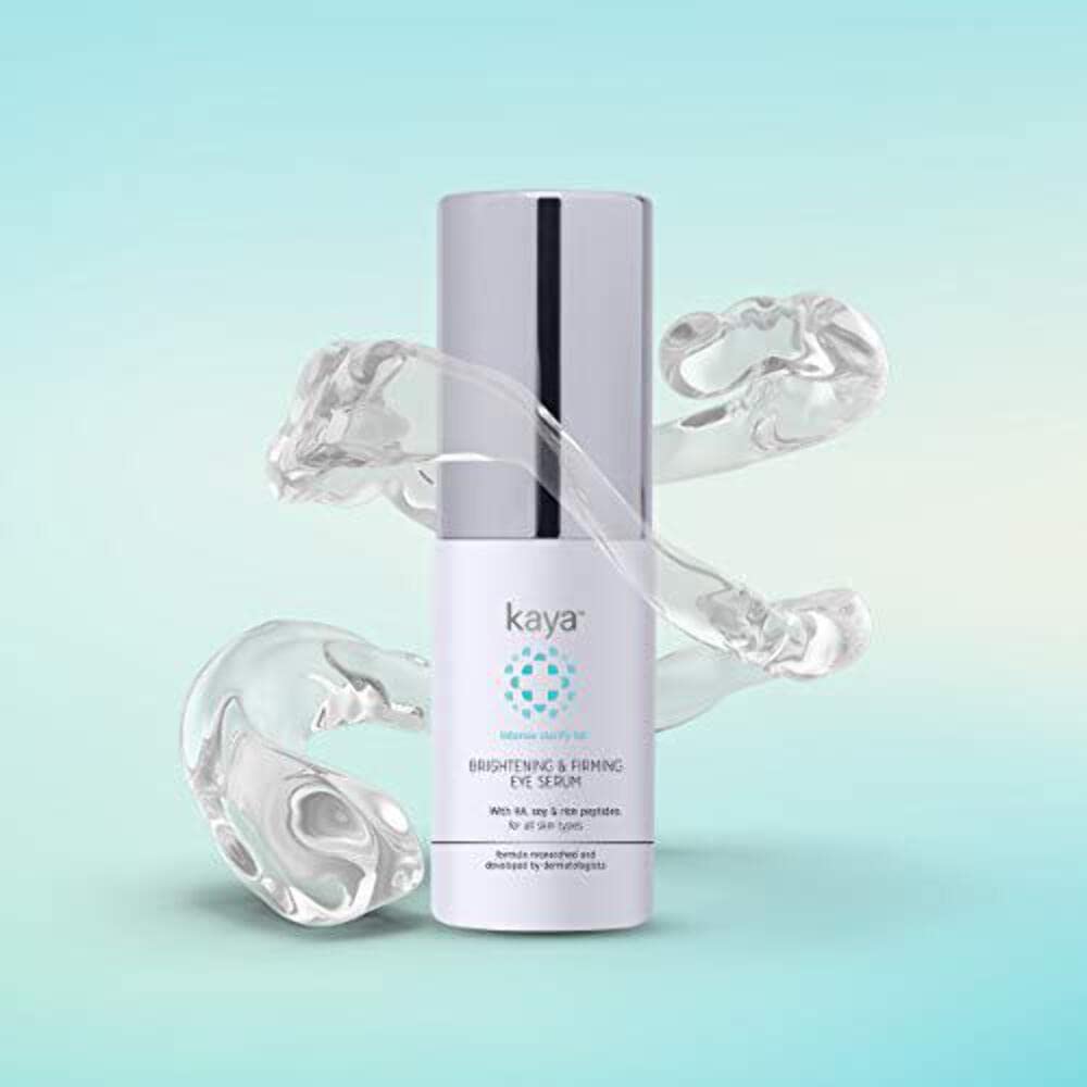 Kaya Clinic Brightening & Firming Eye Serum With Hyaluronic Acid & Rice Peptides, 10ml Reduces Dark Circles & Puffiness, Tighter & Brighter Under Eye Skin, Under Eye Serum