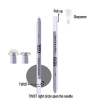 SHOPAAREL Eye Kajal Pencil Super Black, Smudgeproof & Waterproof (White 01)