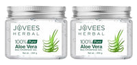Jovees Herbal 100% Pure Aloe Vera Multipurpose Gel | For Face, Skin & Hair | For Hydrates | Even Skin Tone For Men & Women | 200g (Pack of 2)