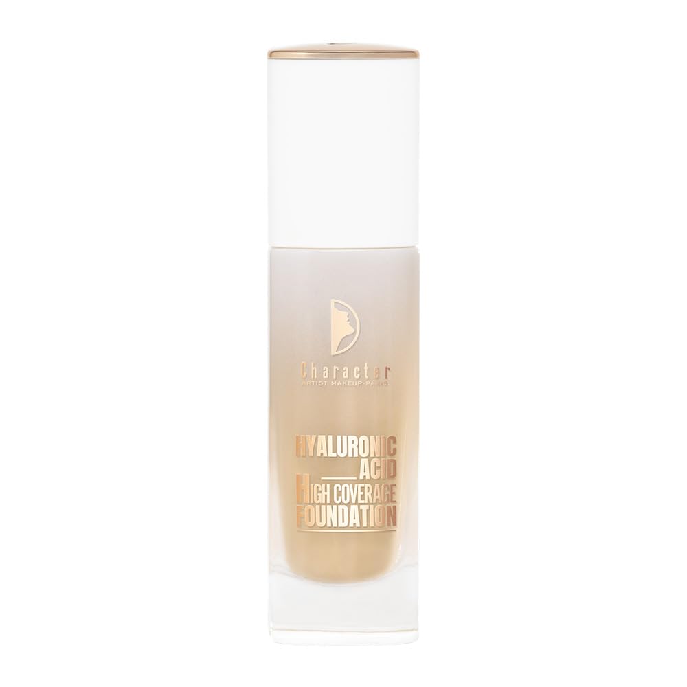 Character Hyaluronic Acid High Coverage Foundation --16HR Long Wear | Full Coverage with Natural Matte Finish | Sweat-Resistant, Crease-Proof | Hydrating & Lightweight Formula