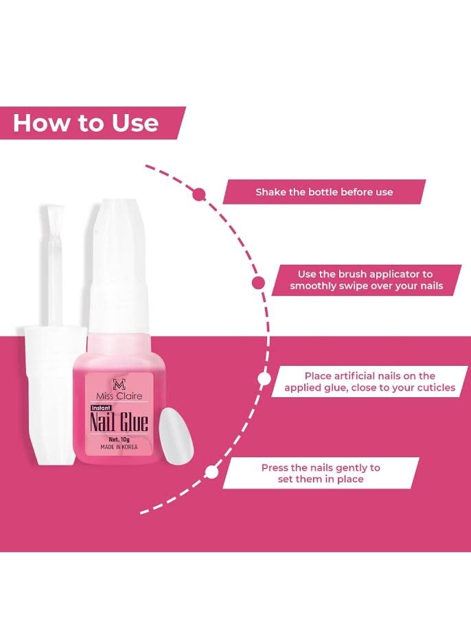 Miss Claire Nails Glue, Clear, 10 Grams, 10 g