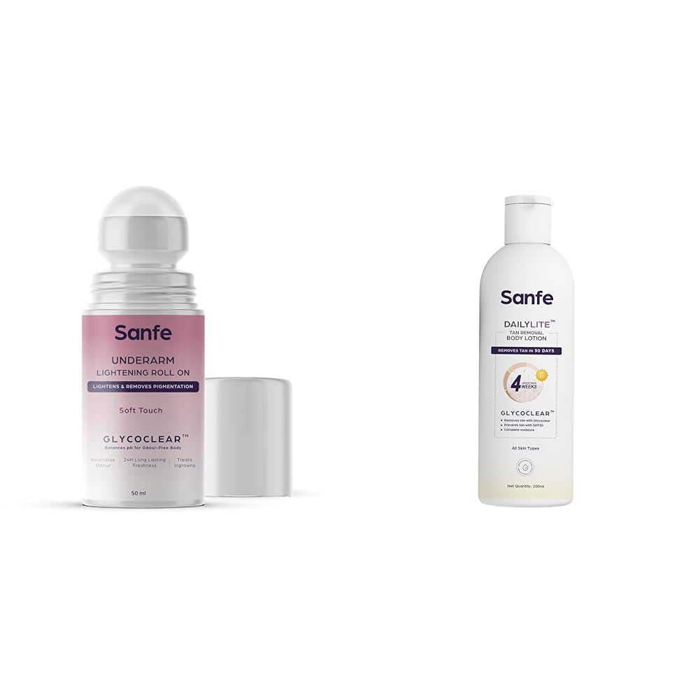 Sanfe Underarm Lightening Roll On (Soft Touch) DailyLite Tan Removal Body Lotion
