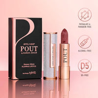 MyGlamm POUT by Karan Johar Intense Matte Plumping Lipstick - Paparazzi Pout (Mauve Pink Shade) | Highly Pigmented, Long Lasting, Lightweight, Creamy Matte Lipstick For Lip Makeup (4g)