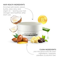 Dasher Hair Styling Cream, Lightweight Cream, Medium Hold Puck, With Argan Oil & Biotin, Flexible Hold & Water-Based, Shapes & Texturizes Hair (100g)