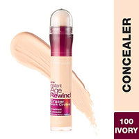 Maybelline New York Instant Age Rewind Concealer, Ivory, 6g and Maybelline New York Face Studio Master Chrome Metallic Highlighter, Molten Gold, 6.7g